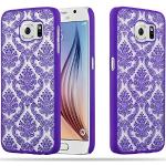 Lila Elegante Cadorabo Samsung Galaxy S6 Cases Art: Soft Cases mit Mandala-Motiv mit Bildern aus Silikon kratzfest 