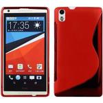 Rote Cadorabo HTC Desire 816 Cases aus Kunststoff 