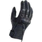 Dunkelblaue Atmungsaktive Gefütterte Handschuhe mit Klettverschluss aus Leder für Herren für den für den Sommer 