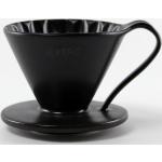 Schwarze Pour Over Kaffeebereiter aus Porzellan 