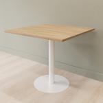 Weiße Runde Tischplatten aus Eiche Breite 50-100cm, Höhe 50-100cm, Tiefe 50-100cm 
