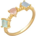Pastellgelbe Cai Jewels Diamantringe vergoldet für Damen Größe 58 