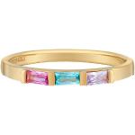Pastellgelbe Cai Jewels Vergoldete Ringe vergoldet mit Zirkonia für Damen Größe 58 