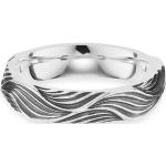 CAÏ Fingerring »925/- Sterling Silber rhodiniert Wellen«, Ring, weiß