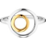 CAÏ Ring »925/- Sterling Silber bicolor vergoldet Kreise«, gelb
