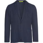 Blaue Unifarbene CALAMAR Businesskleidung aus Jersey für Herren Übergröße 