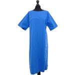 Blaue Unifarbene Kurzärmelige Caliban Caliban Sommerkleider aus Baumwolle für Damen für den für den Sommer 