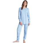 Reduzierte Hellblaue Calida Damenschlafanzüge & Damenpyjamas aus Baumwolle Größe L 