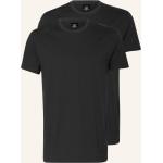 Schwarze Kurzärmelige Calida T-Shirts aus Jersey enganliegend für Herren Übergrößen 2-teilig 