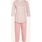 Rosa 3/4-ärmelige Calida Damenschlafanzüge & Damenpyjamas aus Baumwolle Größe XL 