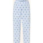 Hellblaue Calida Pyjamahosen aus Baumwolle für Damen Größe XL 