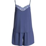 Marineblaue Calida Damenschlafanzüge & Damenpyjamas aus Spitze Größe M 