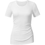 Weiße Unifarbene Sportliche Kurzärmelige Calida Kurzarm-Unterhemden für Damen Größe XS 
