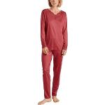 Reduzierte Rote Calida Pyjamas lang aus Spitze für Damen Größe L 