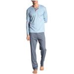 Reduzierte Blaue Calida Pyjamas lang für Herren Übergrößen 