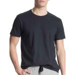 Reduzierte Saphirblaue Kurzärmelige Calida Rundhals-Ausschnitt T-Shirts aus Baumwolle für Herren Übergrößen 