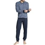 Reduzierte Saphirblaue Unifarbene Calida Pyjamas kurz aus Jersey trocknergeeignet für Herren Übergrößen 2-teilig 