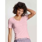 Reduzierte Pinke Unifarbene Kurzärmelige Calida Rundhals-Ausschnitt Rippshirts für Damen Größe XXS 1-teilig für den für den Frühling 