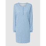 Hellblaue Gepunktete Calida Damennachthemden aus Baumwolle Größe XL 