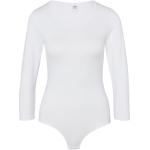 Weiße Unifarbene Langärmelige Calida Langarmbodies für Damen Größe XS 