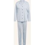 Hellblaue Calida Pyjamas lang aus Jersey für Damen Größe XL 