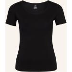 Schwarze Kurzärmelige Calida T-Shirts aus Jersey für Damen Größe M 