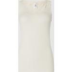 Offwhitefarbene Calida Spitzentops aus Polyamid für Damen Größe XL 