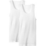 Reduzierte Weiße Unifarbene Ärmellose Calida Feinripp-Unterhemden aus Baumwolle enganliegend für Herren Größe XXL 2-teilig 