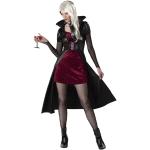 Burgundfarbene Vampir-Kostüme aus Polyester für Damen Größe S 
