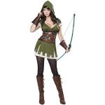 Grüne Robin Hood Robin V-Ausschnitt Faschingskostüme & Karnevalskostüme aus Kunstleder für Damen Größe M 