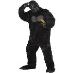Schwarze Gorilla-Kostüme & Affen-Kostüme aus Kunstfell für Herren Einheitsgröße 