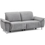 Silberne Calizza Interiors Relaxsofas aus Microfaser mit Relaxfunktion 3 Personen 