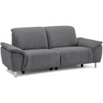 Anthrazitfarbene Calizza Interiors Relaxsofas aus Microfaser mit Relaxfunktion 3 Personen 