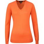 Orange Callaway V-Ausschnitt Wollpullover aus Wolle für Damen Größe XS 