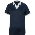 Marineblaue Color Blocking Halblangärmelige Callaway V-Ausschnitt Damenpoloshirts & Damenpolohemden 