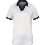 Weiße Color Blocking Halblangärmelige Callaway V-Ausschnitt Damenpoloshirts & Damenpolohemden Größe XS 