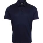Marineblaue Kurzärmelige Callaway Kurzarm-Poloshirts aus Polyester für Herren Größe M 