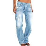 Braune Vintage Ripped Jeans & Zerrissene Jeans aus Leder für Damen Größe 5 XL Petite für den für den Sommer 