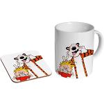 Calvin And Hobbes Keramik-Kaffeetasse und Untersetzer, Geschenkset