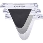 Schwarze Melierte Sexy Calvin Klein Jockstraps aus Baumwolle für Herren Größe XL 3-teilig 