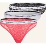Reduzierte Pinke Calvin Klein Damenhüftslips durchsichtig aus Baumwolle Größe XS 3-teilig 