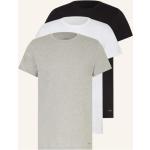 Hellgraue Calvin Klein T-Shirts aus Baumwolle für Herren Übergrößen 3-teilig 