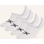 Weiße Calvin Klein Damensneakersocken & Damenfüßlinge aus Polyamid Größe 36 4-teilig 