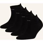 Schwarze Calvin Klein Damensneakersocken & Damenfüßlinge aus Polyamid Größe 36 4-teilig 