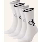 Weiße Calvin Klein Damensocken & Damenstrümpfe aus Polyamid Größe 36 4-teilig 