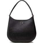 Schwarze Calvin Klein CK Hobo Bags mit Reißverschluss aus Kunstfaser klein 