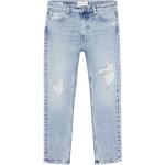 Reduzierte Hellblaue Calvin Klein Jeans Ripped Jeans & Zerrissene Jeans mit Reißverschluss aus Denim maschinenwaschbar für Herren 