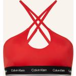 Schwarze Calvin Klein CK Bikini-Tops aus Polyester ohne Bügel für Damen Größe S 