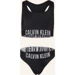 Schwarze Calvin Klein Bikinihosen & Bikinislips aus Polyamid ohne Bügel mit Racerback für Damen 