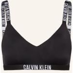 Schwarze Calvin Klein Bandeau-BHs aus Polyamid gepolstert für Damen Größe S 